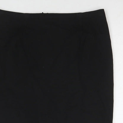 Marks and Spencer Womens Black Polyester Straight & Pencil Skirt Size 30 in Zip