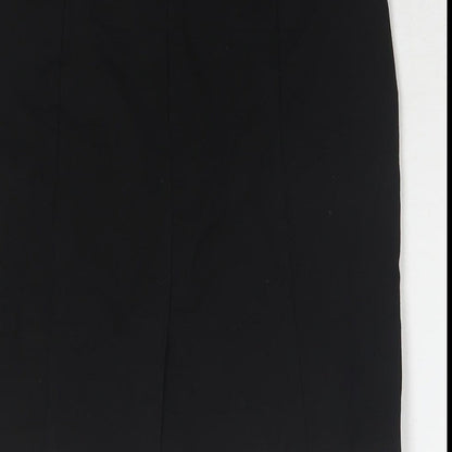 Marks and Spencer Womens Black Polyester Straight & Pencil Skirt Size 30 in Zip