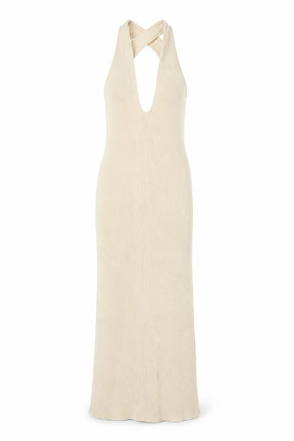 River Island Womens Beige Polyester Bodycon One Size V-Neck Pullover