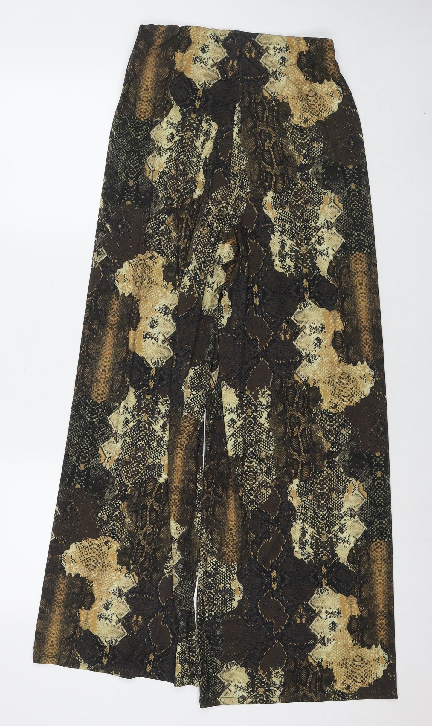 Womens UK Size S Zara Regular Fit Harem Brown Trousers
