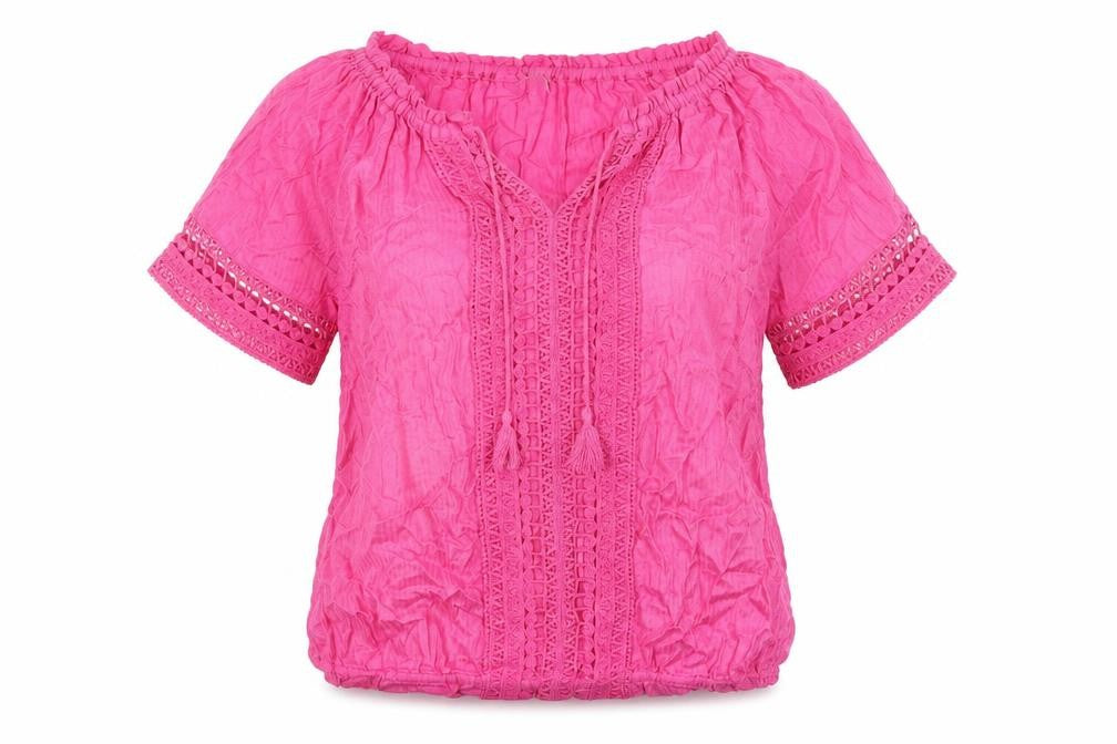 Womens UK Size 10 Cotton Traders Pink Basic Blouse