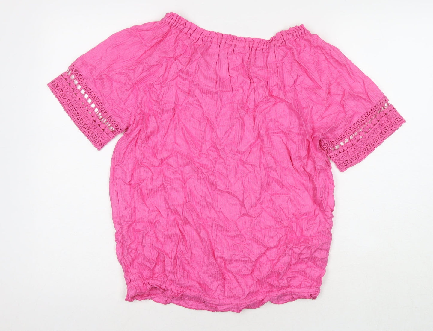 Womens UK Size 10 Cotton Traders Pink Basic Blouse