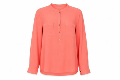 Womens UK Size 10 H&M Pink Basic Button-Up