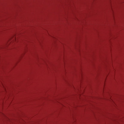 Ciro Citterio Womens Red Geometric Cotton Basic Button-Up Size XL Collared