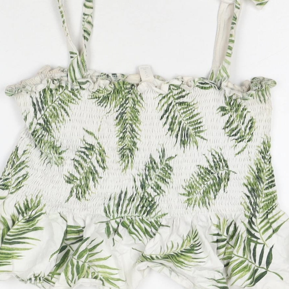 Womens UK Size M H&M White Basic Tank
