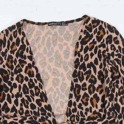 Womens UK Size 4 Boohoo Multicoloured Kimono Coat