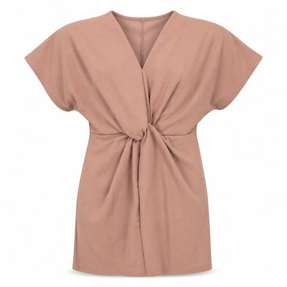 Missguided Womens Beige Polyester Mini Size 8 Round Neck Pullover