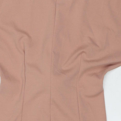 Missguided Womens Beige Polyester Mini Size 8 Round Neck Pullover