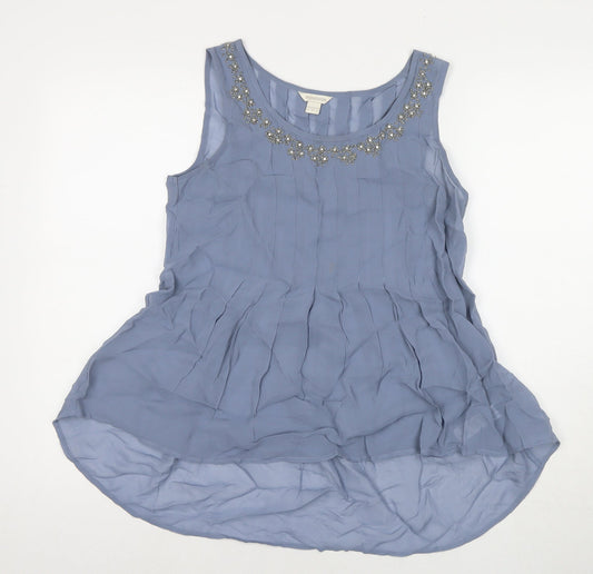 Womens UK Size 8 Monsoon Blue Basic Blouse