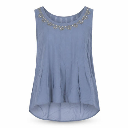 Womens UK Size 8 Monsoon Blue Basic Blouse