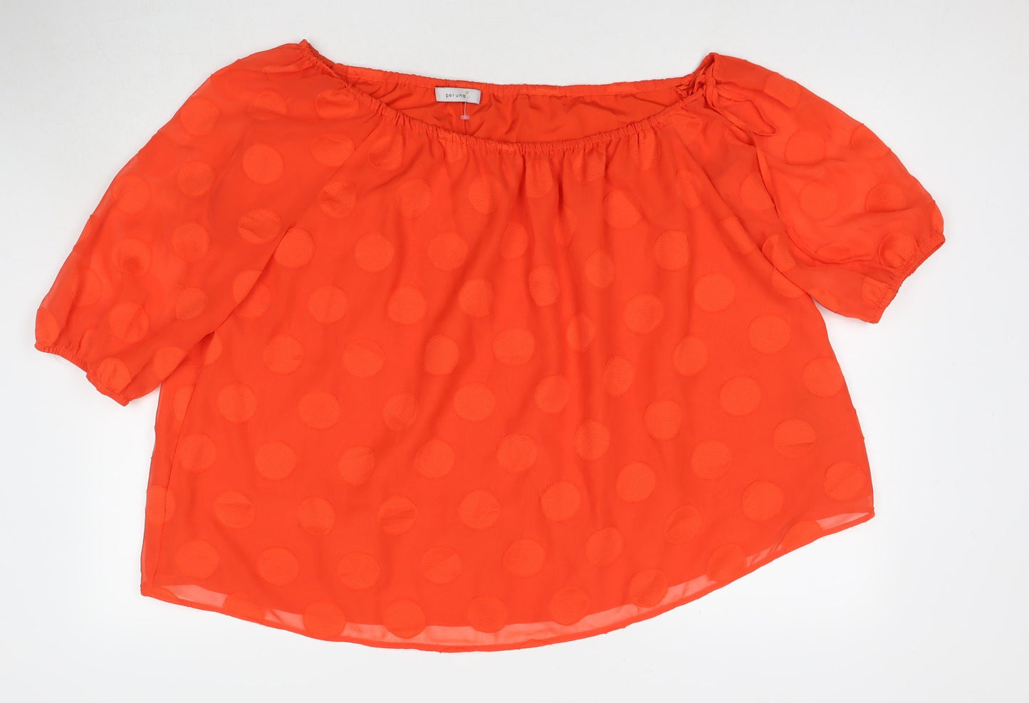 Womens UK Size 14 Per Una Red Basic Blouse