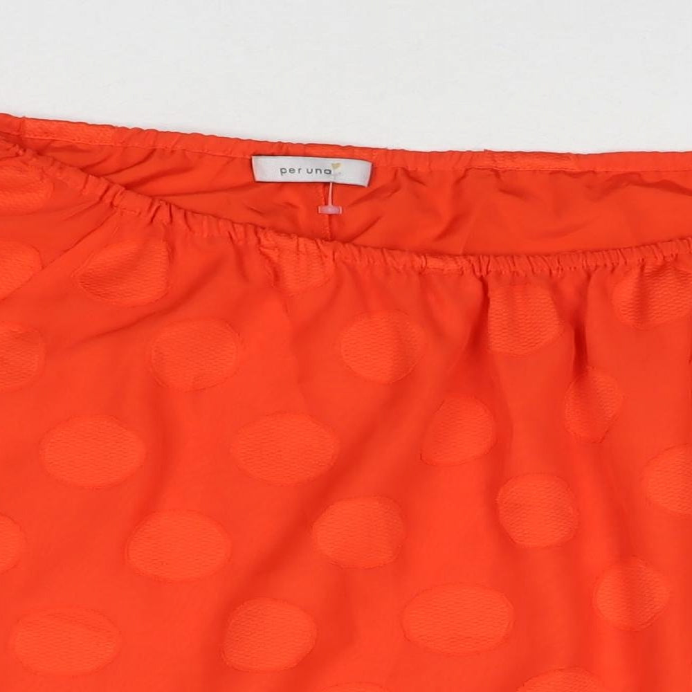 Womens UK Size 14 Per Una Red Basic Blouse
