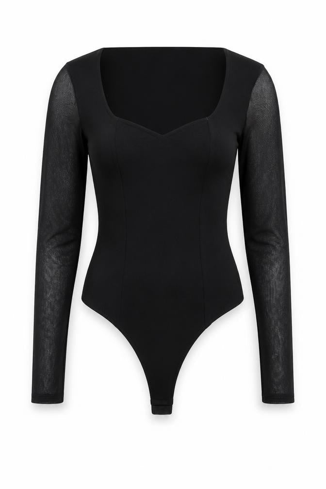 Womens UK Size 8 ASOS One-Piece Black Bodysuit