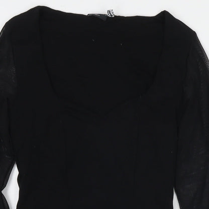 Womens UK Size 8 ASOS One-Piece Black Bodysuit