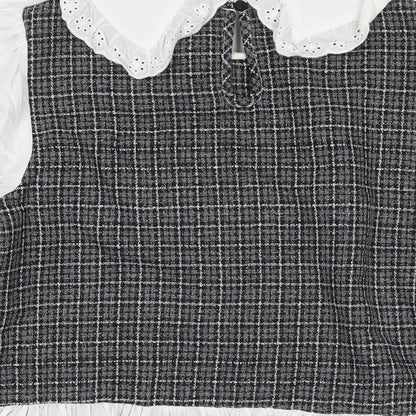 Womens UK Size 10 River Island Grey Basic Blouse
