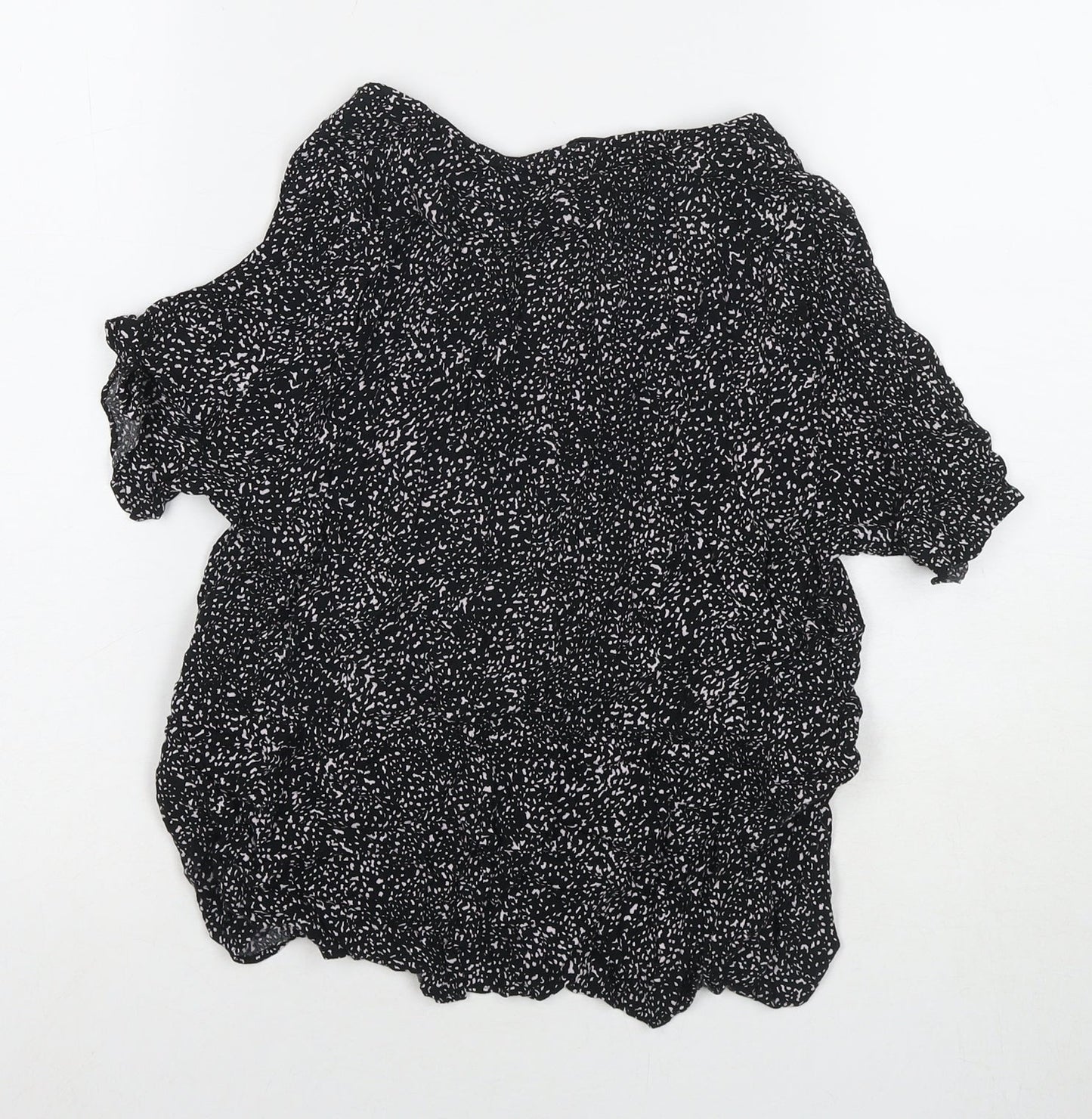 Womens UK Size 14 Warehouse Black Basic Blouse