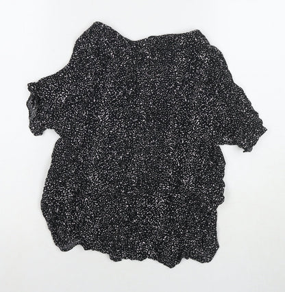Womens UK Size 14 Warehouse Black Basic Blouse