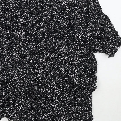 Womens UK Size 14 Warehouse Black Basic Blouse