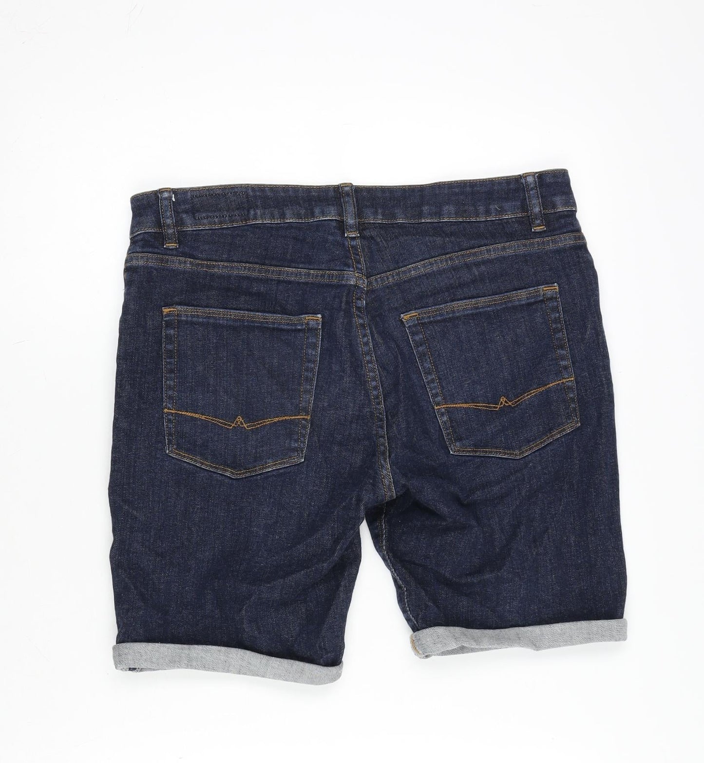 ASOS Mens Blue Cotton Bermuda Shorts Size 30 in L10 in Regular Zip