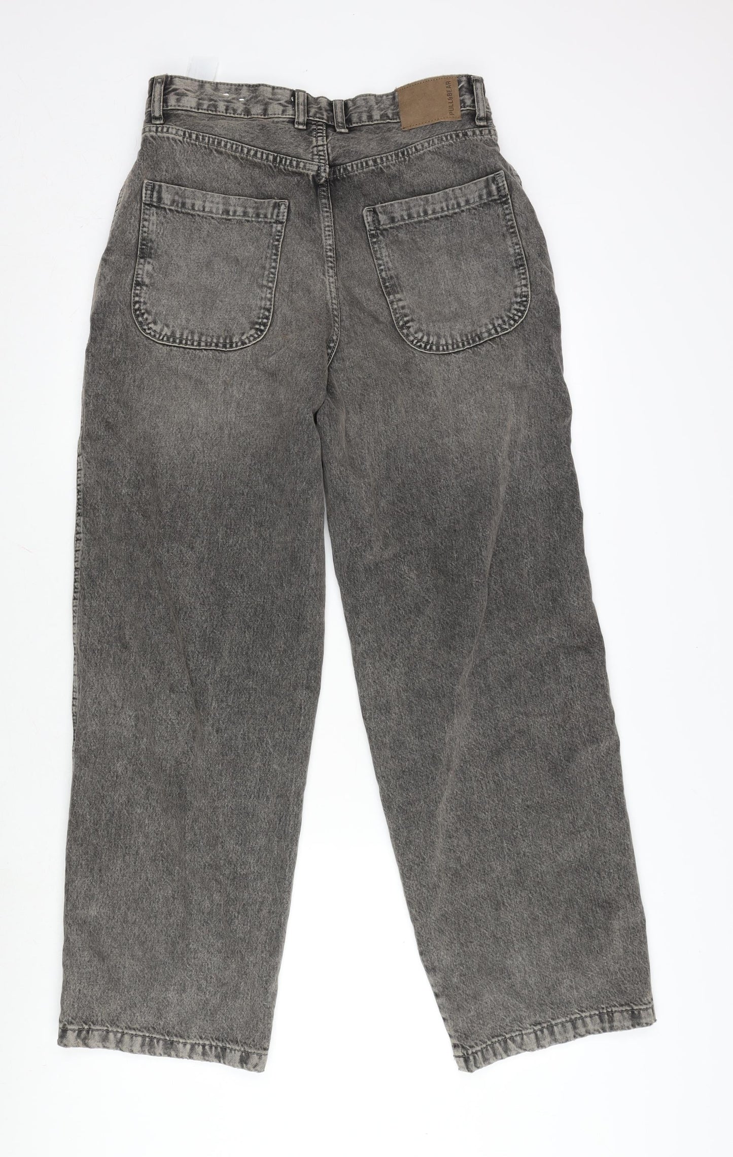 Pull&Bear Womens Brown Cotton Straight Jeans Size 6 L30 in Regular Zip