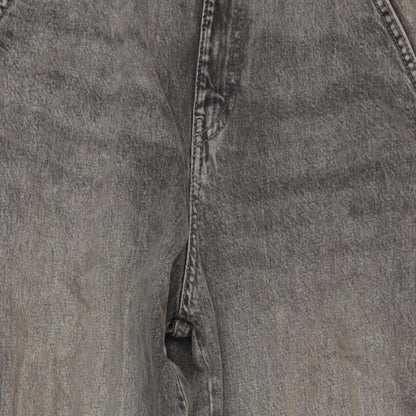 Pull&Bear Womens Brown Cotton Straight Jeans Size 6 L30 in Regular Zip