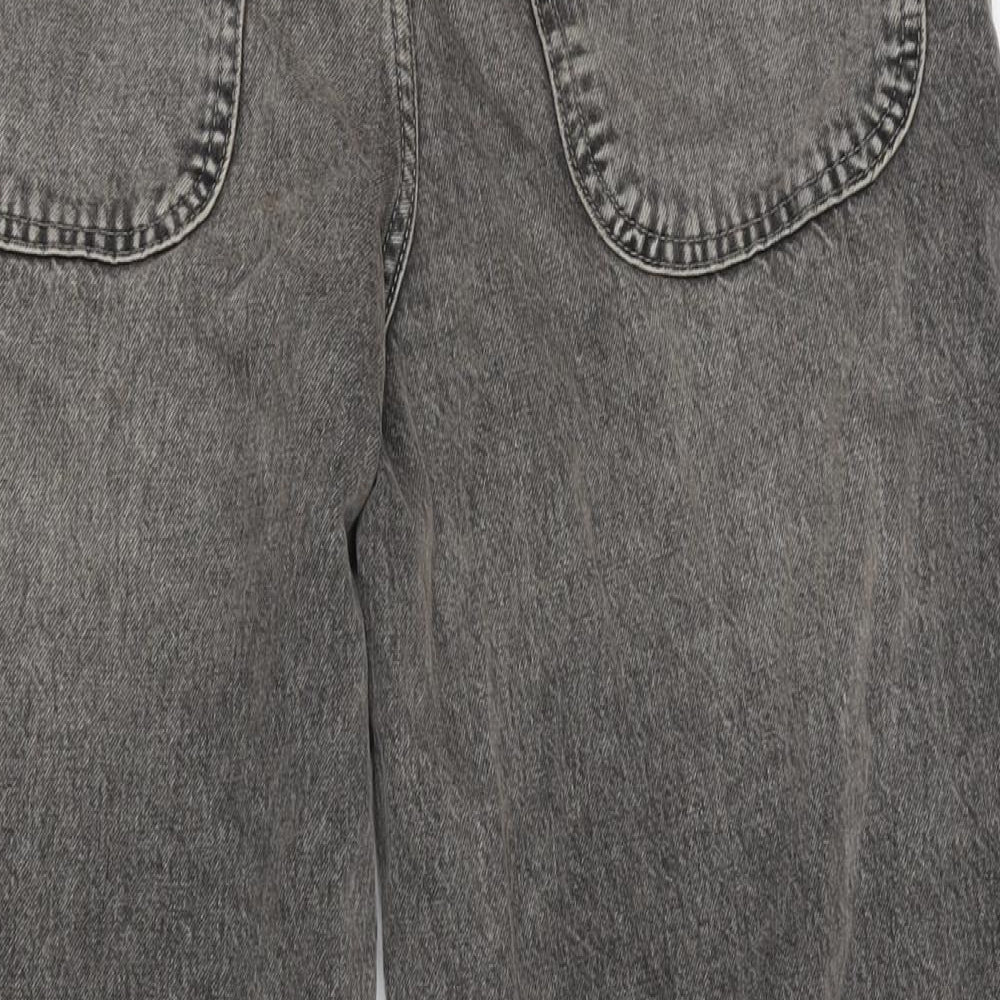 Pull&Bear Womens Brown Cotton Straight Jeans Size 6 L30 in Regular Zip