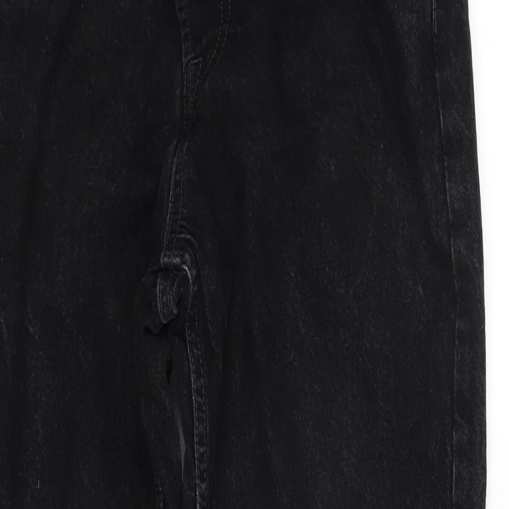 Zara Mens Grey Cotton Blend Straight Jeans Size 38 in L28 in Regular Zip