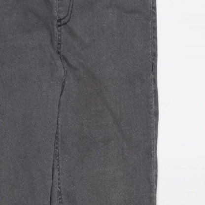 Avenue Womens Grey Cotton Blend Jegging Jeans Size 14 L27.5 in Regular