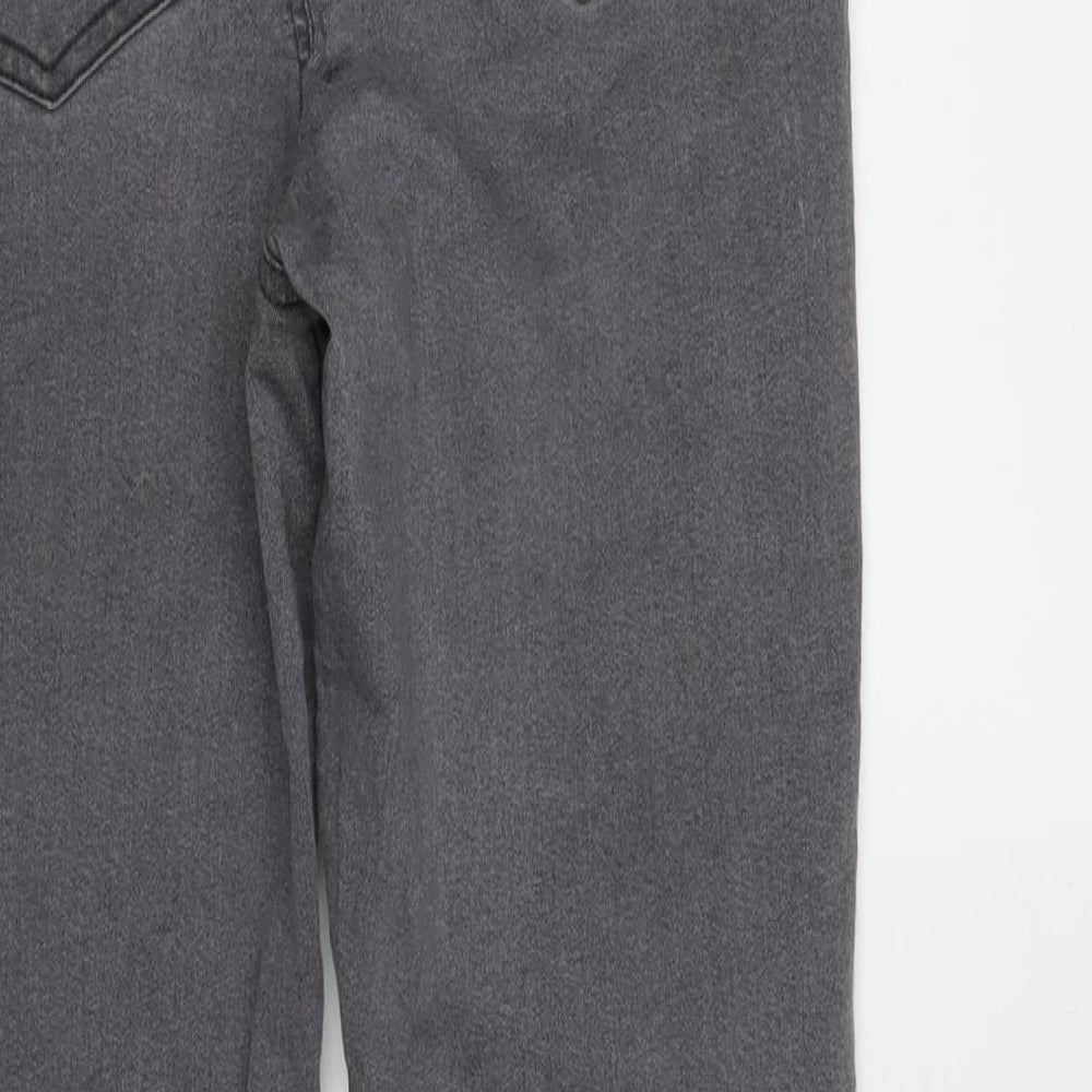 Avenue Womens Grey Cotton Blend Jegging Jeans Size 14 L27.5 in Regular