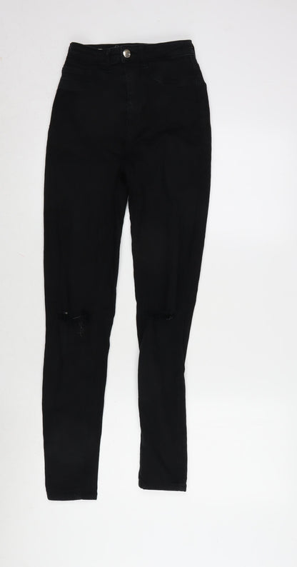 Womens UK Size 8 TALLY WEiJL Regular Fit Skinny Black Jeans