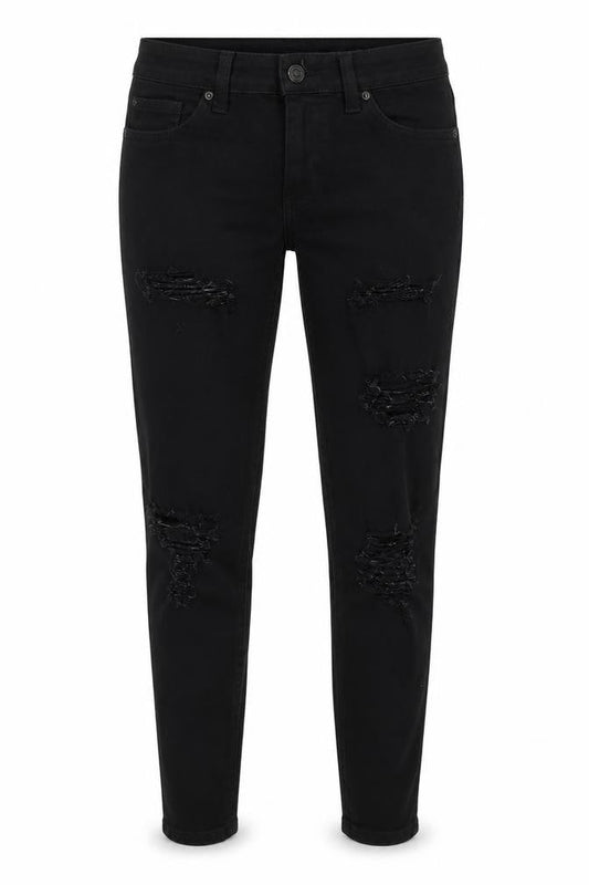 Womens UK Size 26 in Topshop Regular Fit Tapered Black Jeans