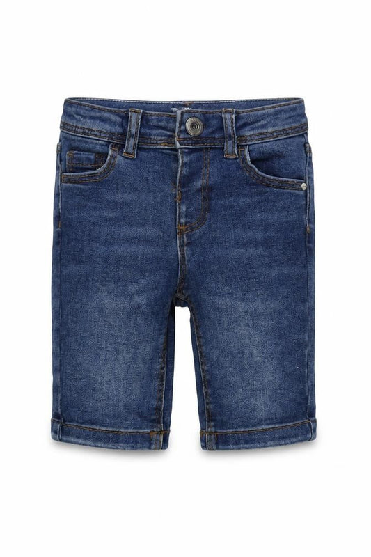 Denim & Co. Boys Blue Cotton Straight Jeans Size 2-3 Years Regular Button
