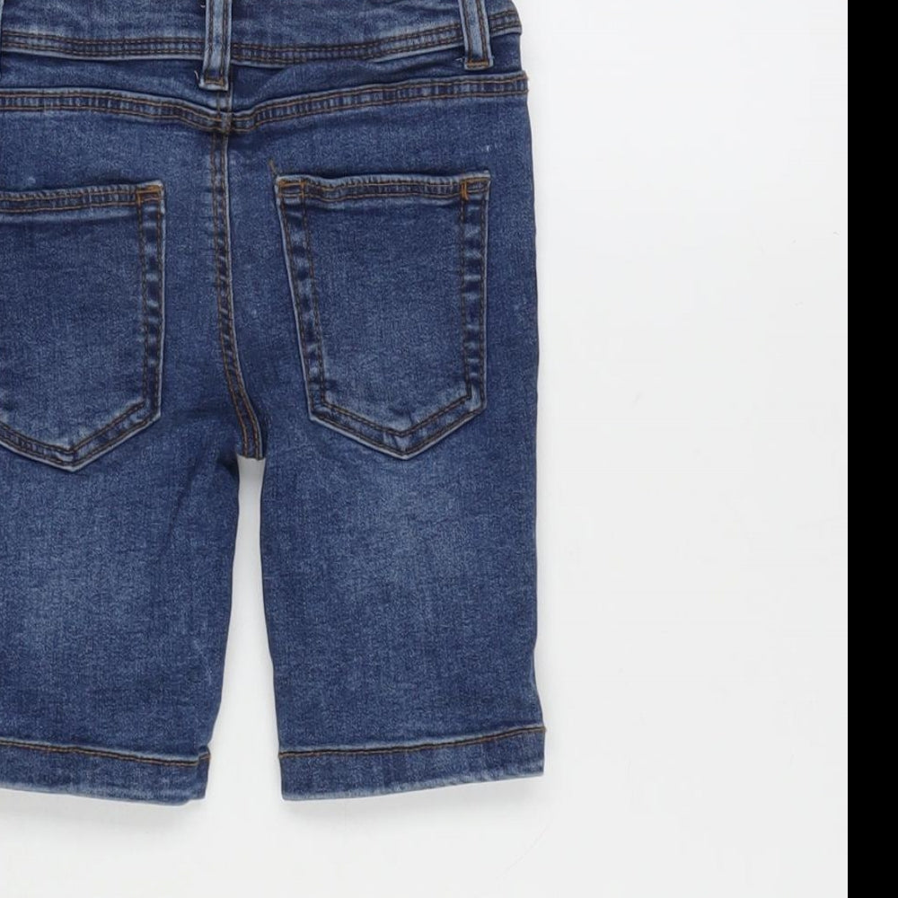 Denim & Co. Boys Blue Cotton Straight Jeans Size 2-3 Years Regular Button