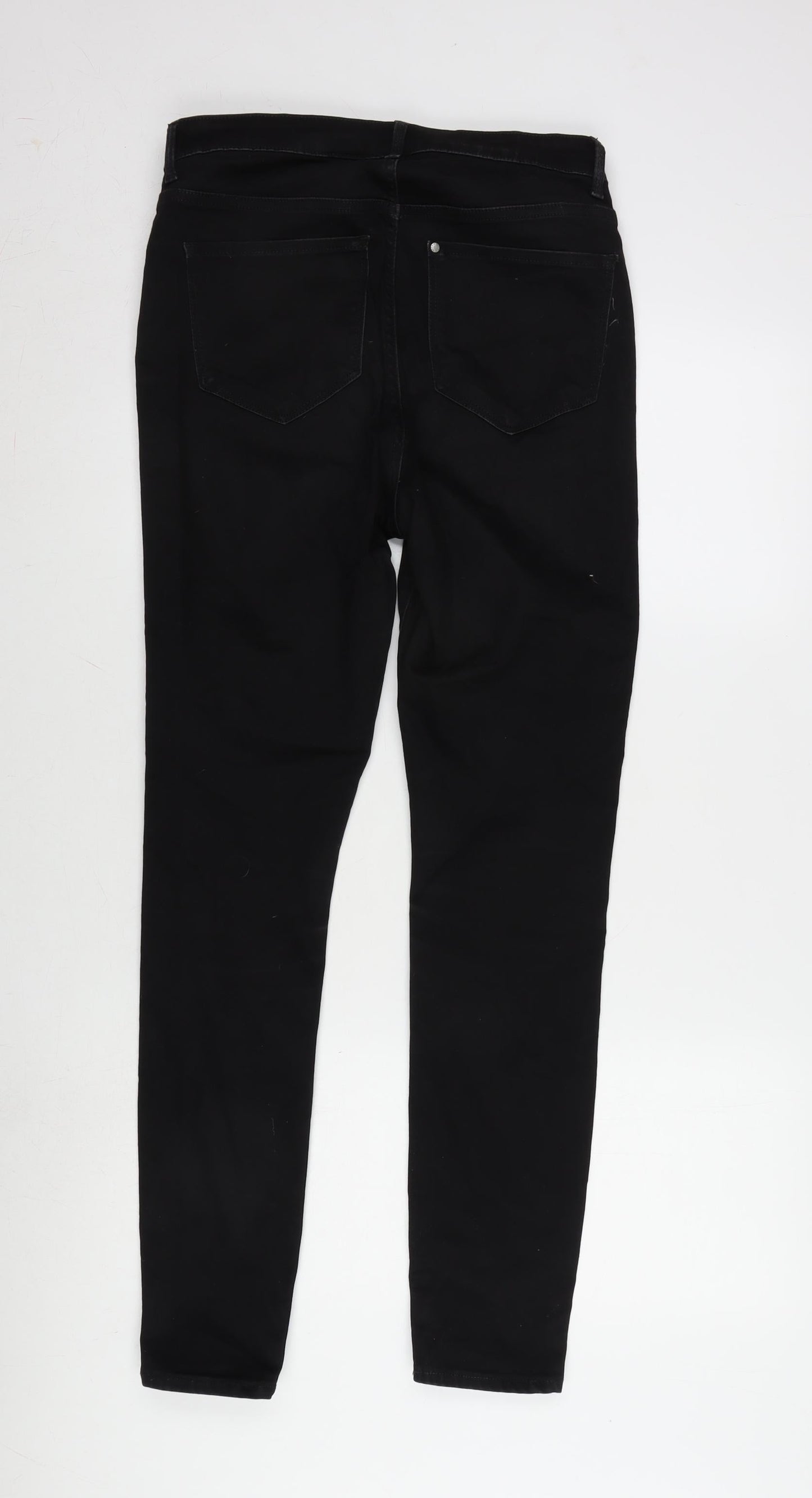 Womens UK Size 30 in H&M Regular Fit Tapered Black Jeans