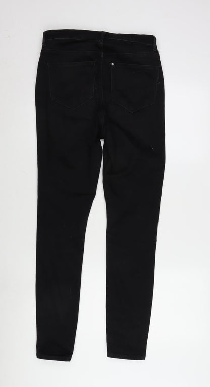 Womens UK Size 30 in H&M Regular Fit Tapered Black Jeans