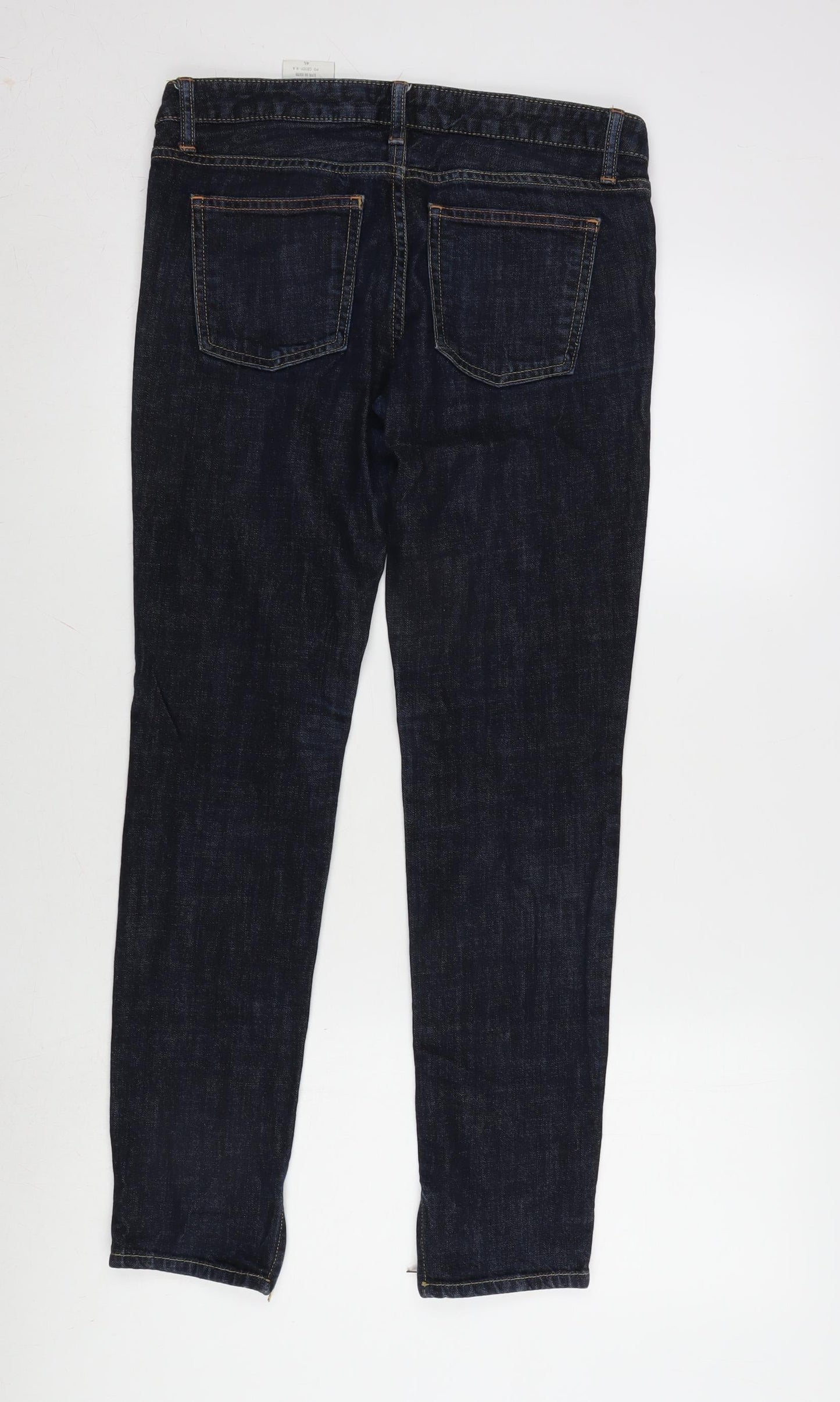 Gap Womens Blue Cotton Blend Skinny Jeans Size 30 in L29 in Regular Zip - Zips to ankle