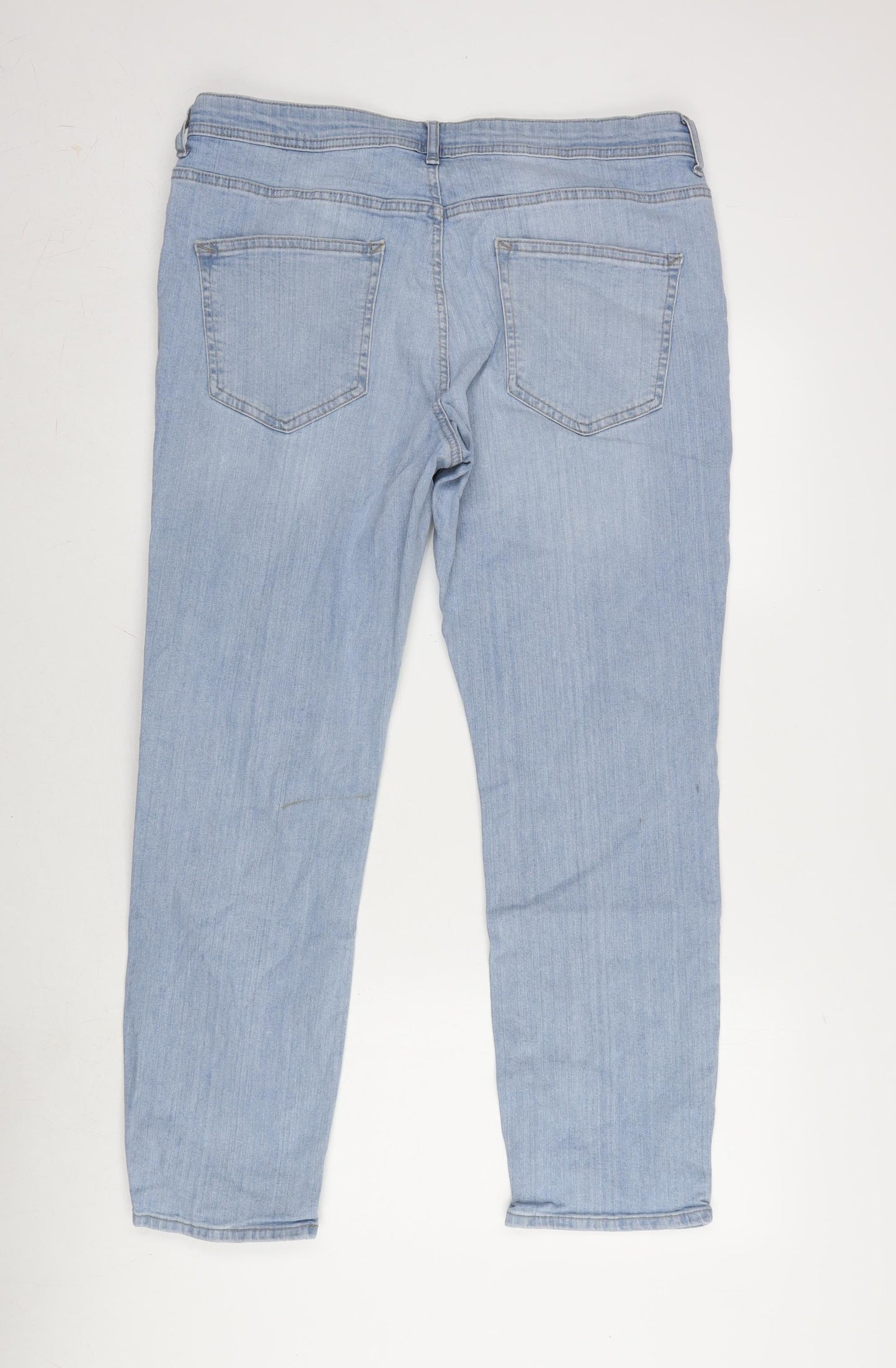 Denim & Co. Mens Blue Cotton Blend Straight Jeans Size 38 in L30 in Regular Zip