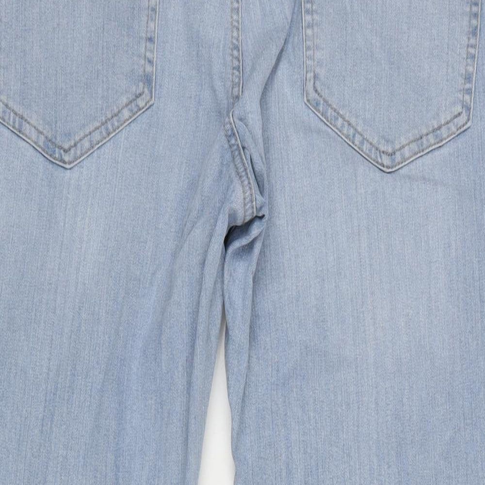 Denim & Co. Mens Blue Cotton Blend Straight Jeans Size 38 in L30 in Regular Zip