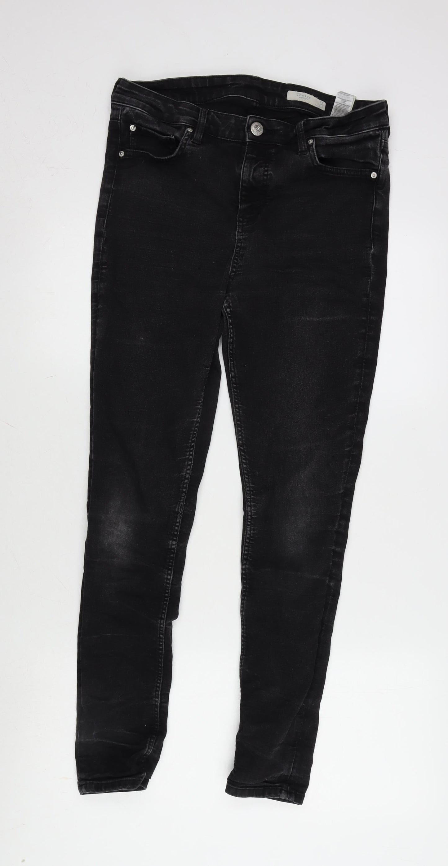 Womens UK Size 14 Marks and Spencer Regular Fit Tapered Grey Jeans