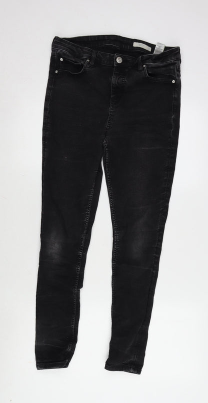 Womens UK Size 14 Marks and Spencer Regular Fit Tapered Grey Jeans