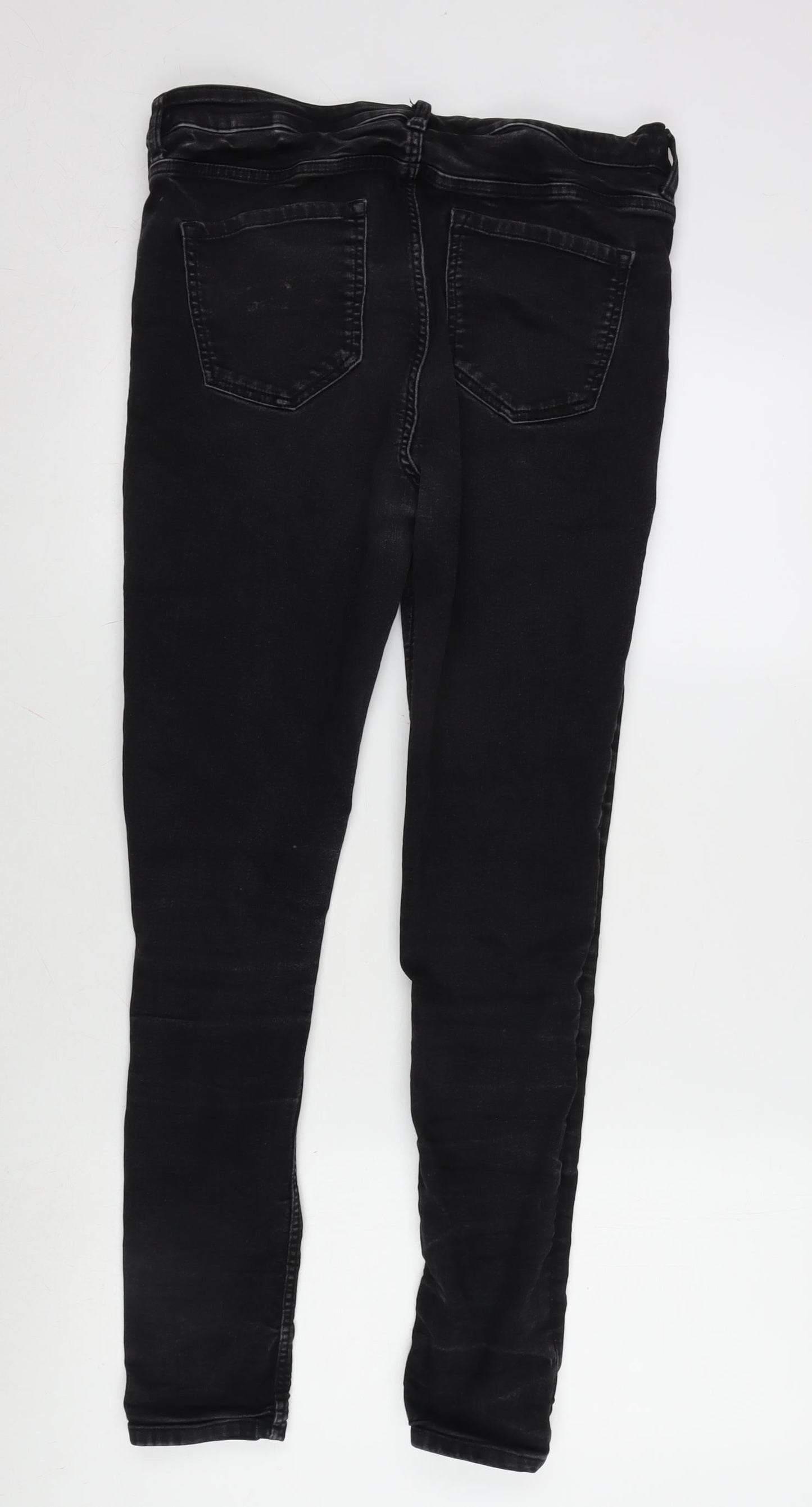 Womens UK Size 14 Marks and Spencer Regular Fit Tapered Grey Jeans