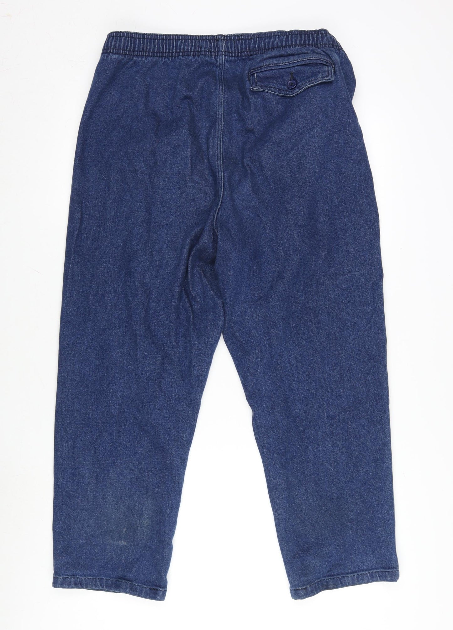 Pegasus Womens Blue Cotton Blend Straight Jeans Size 38 in L26 in Regular Tie