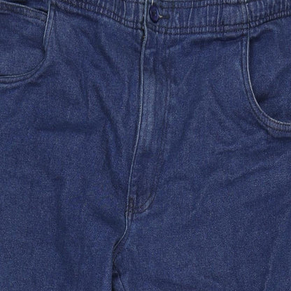 Pegasus Womens Blue Cotton Blend Straight Jeans Size 38 in L26 in Regular Tie