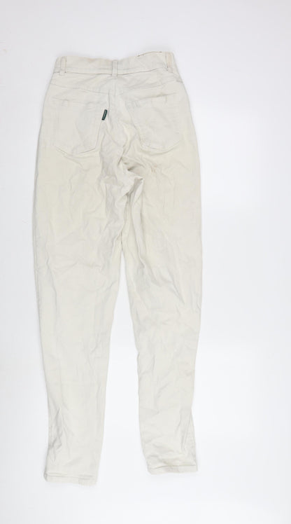 Kennys Womens Ivory Cotton Blend Tapered Jeans Size 25 in L31 in Regular Zip