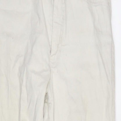 Kennys Womens Ivory Cotton Blend Tapered Jeans Size 25 in L31 in Regular Zip