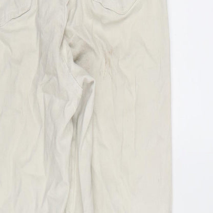 Kennys Womens Ivory Cotton Blend Tapered Jeans Size 25 in L31 in Regular Zip