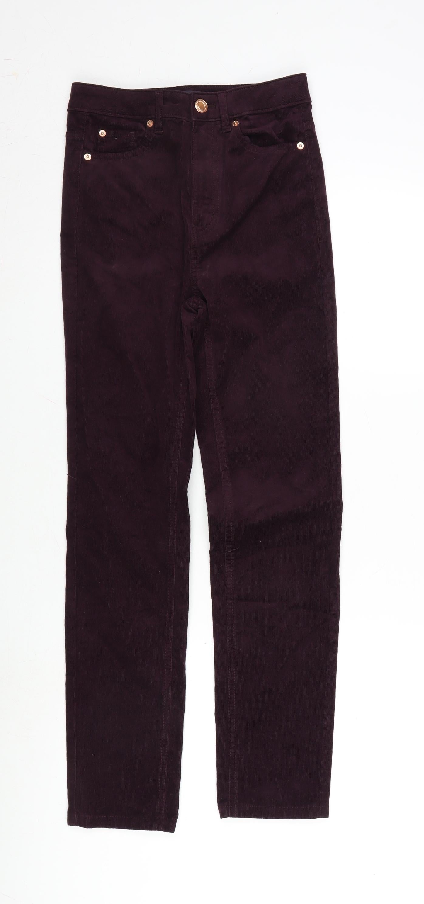 Womens UK Size 8 Marks and Spencer Regular Fit  Purple Trousers