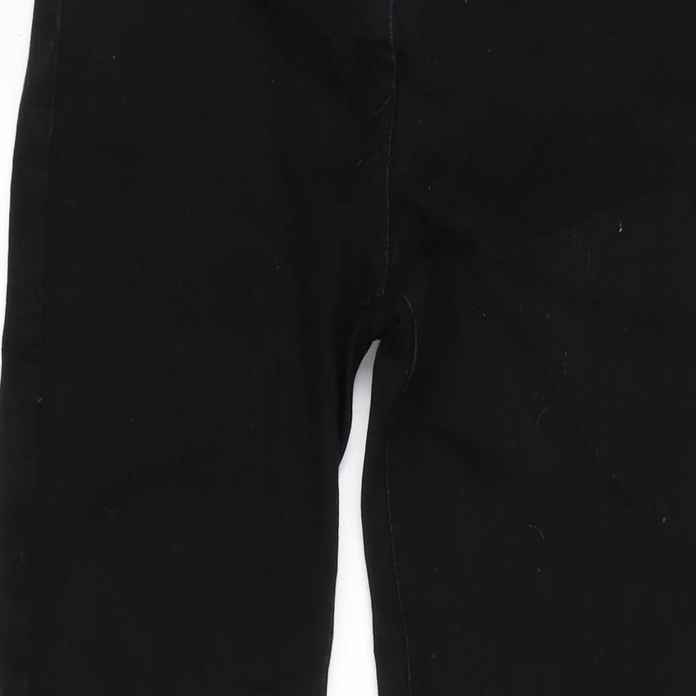 NEXT Womens Black Cotton Blend Skinny Jeans Size 12 L31 in Regular Zip