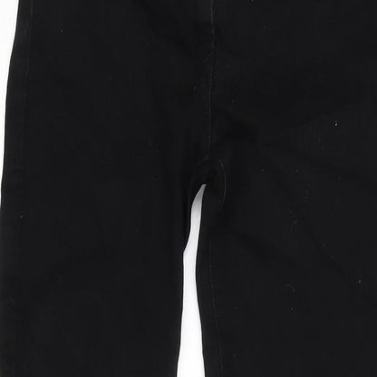 NEXT Womens Black Cotton Blend Skinny Jeans Size 12 L31 in Regular Zip