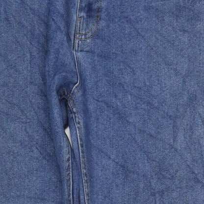 Denim & Co. Mens Blue Cotton Blend Straight Jeans Size 34 in L34 in Regular Zip